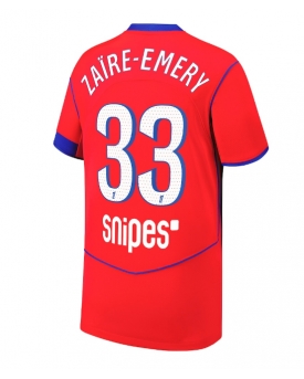 Paris Saint-Germain Warren Zaire-Emery #33 Maglia Gara Terza Repliche 2025-26 Maniche Corte
